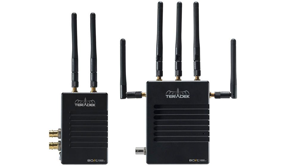 TERADEK - BOLT LT 1000 Wireless HD-SDI Transmitter/2x Receiver Deluxe Kit V Mount