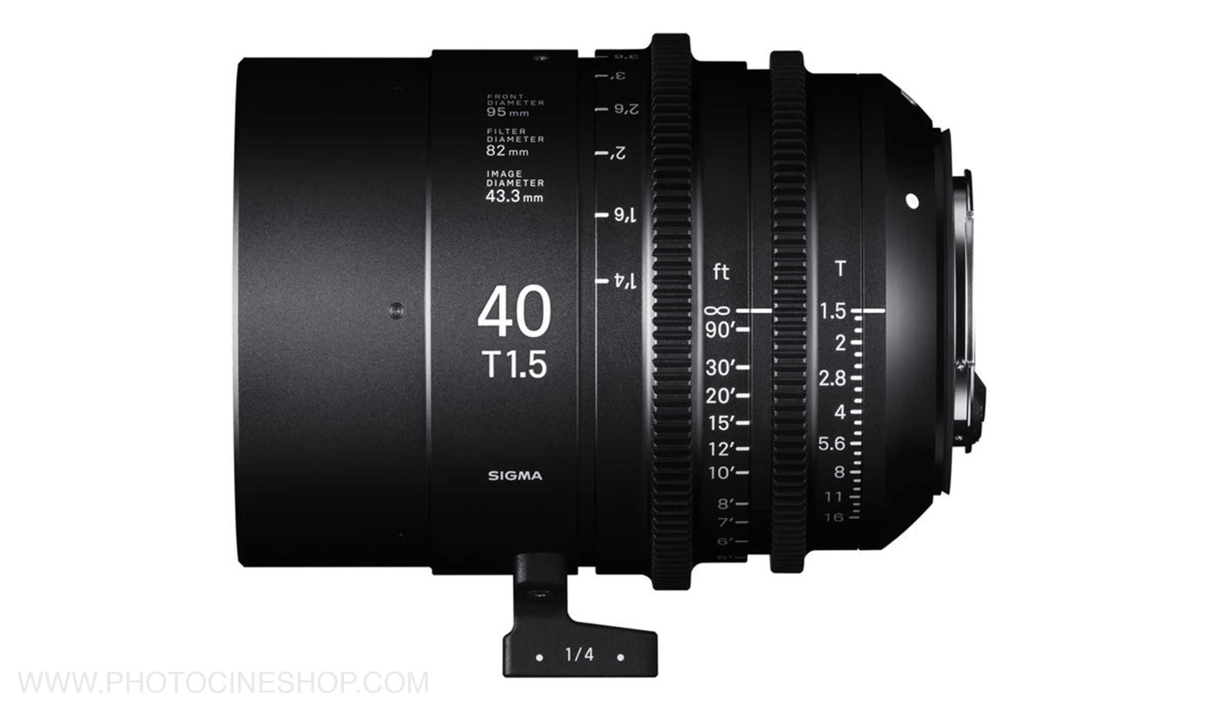 SIGMA - Objectif Cine High Speed Plein Format 40mm T1.5 - PL Mount 