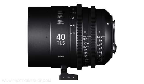 SIGMA - Cine High Speed Full Frame 40mm T1.5 - PL Mount 