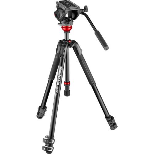 Manfrotto - Fluid video head with leveling column and tripod kit