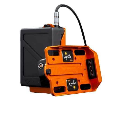 IGNITE DIGI - Adaptateurs de batteries TB50 pour MoVI Pro - Orange avec Lemo - Paire
