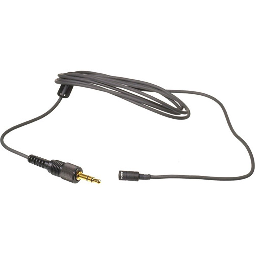 SONY - Miniature Omnidirectional Lavalier Microphone with Locking Sony 3.5mm Connector (Black)
