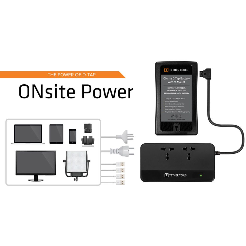 TETHERTOOLS - ONsite D-Tap to AC Power Supply (220V)