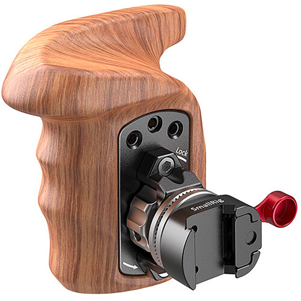 SMALLRIG - Wooden Handgrip with NATO Clamp (Right Hand)