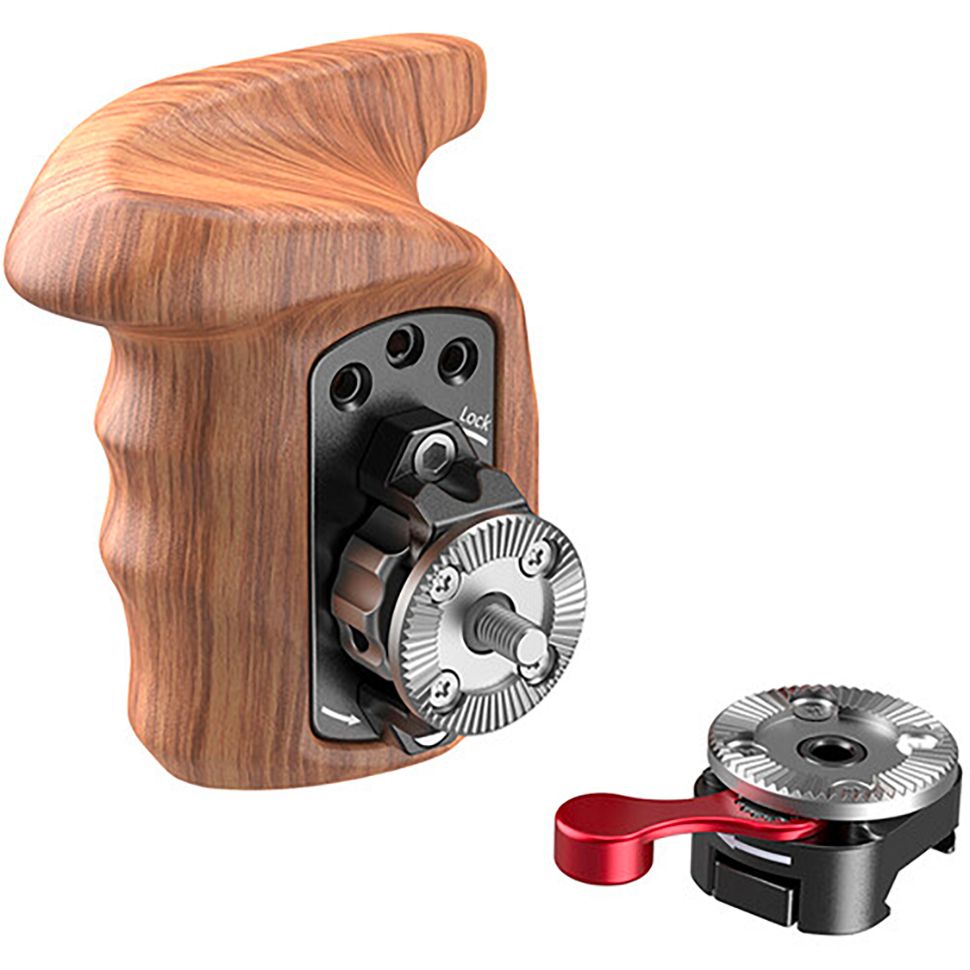 SMALLRIG - Wooden Handgrip with NATO Clamp (Right Hand)