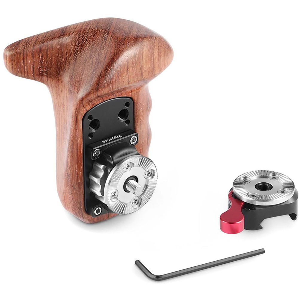 SMALLRIG - Wooden Handgrip with NATO Clamp (Left Hand)