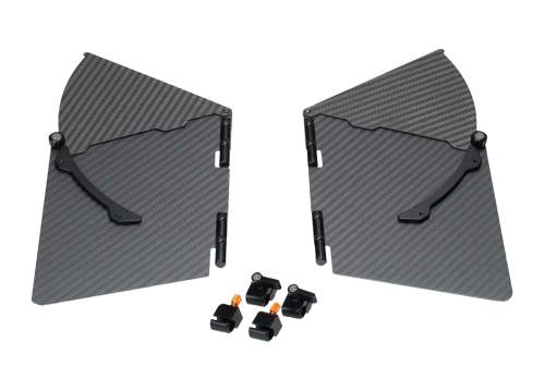 BRIGHT TANGERINE - VIV Carbon Fiber Side Flags Pair (Misfit Kick)