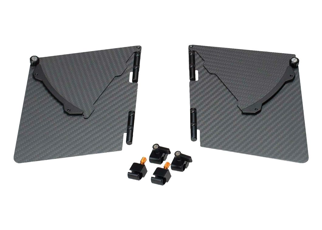 BRIGHT TANGERINE - VIV Carbon Fiber Side Flags Pair (Misfit Kick)