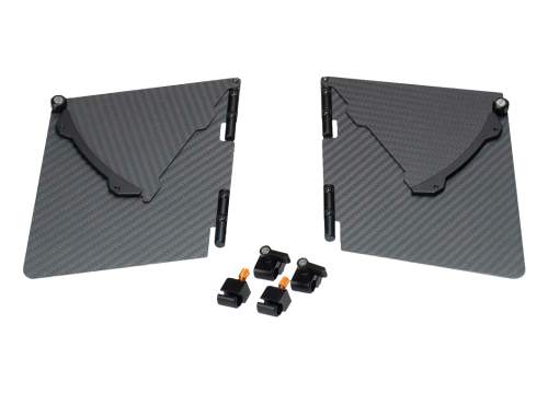 BRIGHT TANGERINE - VIV Carbon Fiber Side Flags Pair (Misfit Kick)