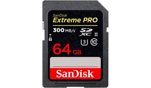 SANDISK - Memory Card SDXC Extreme Pro 64GB, UHS-II, 300MB/s
