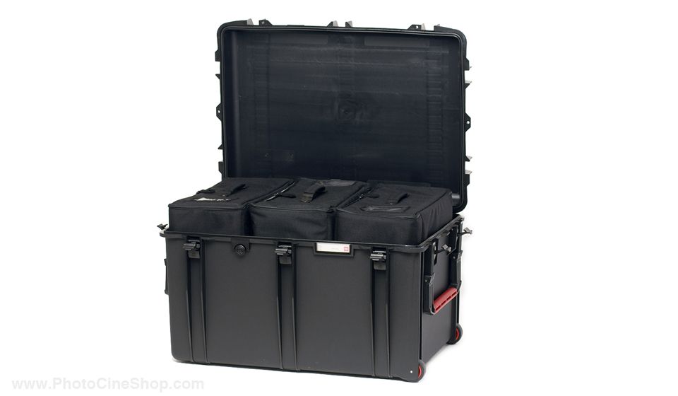 HPRC - Wheeled Case 2800W with 3 Bags and Dividers - Black