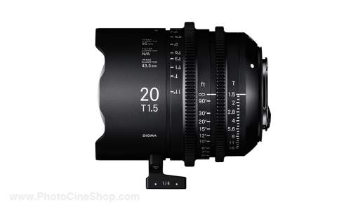 SIGMA - Objectif Cine High Speed Plein Format 20mm T1.5 PL - Mètres