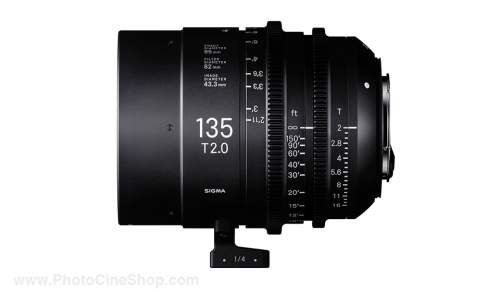 SIGMA - Objectif Cine High Speed Plein Format 135mm T2 PL - Pieds