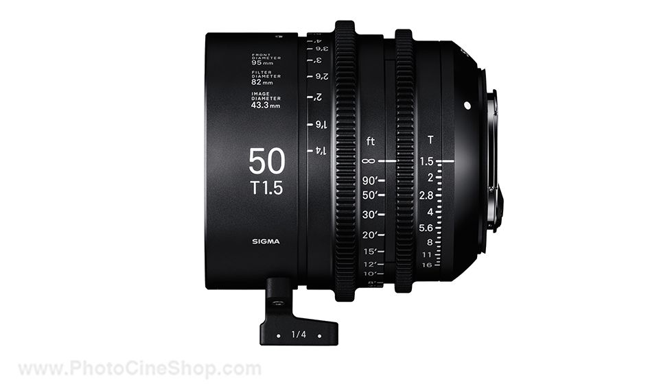 SIGMA - Objectif Cine High Speed Plein Format 50mm T1.5 EF - Pieds