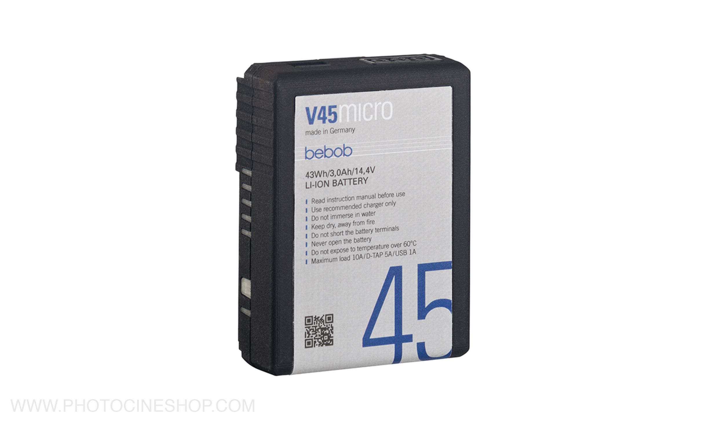 BEBOB - V45 Micro - V-Mount Li-Ion Battery 14.4V / 43Wh