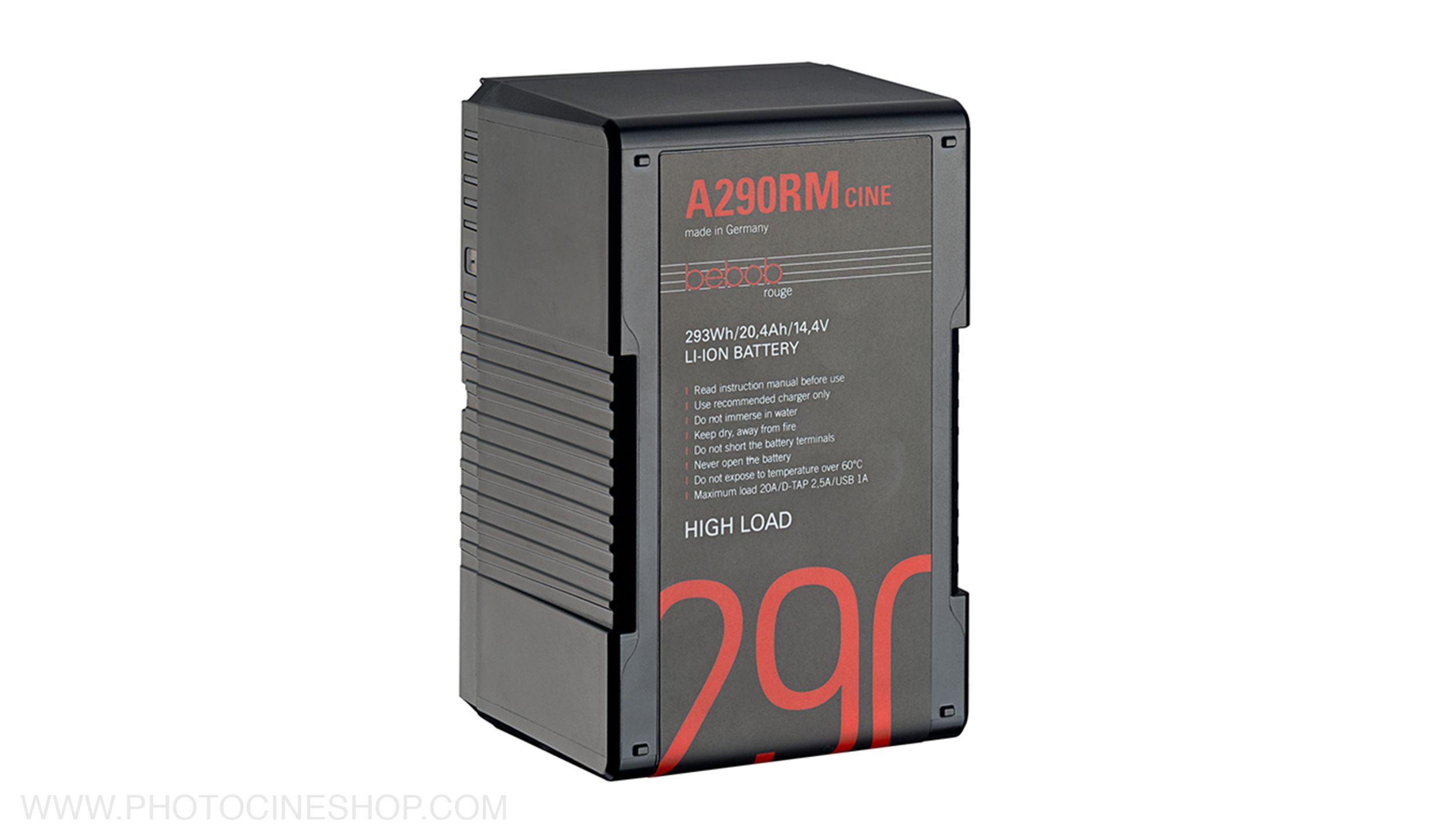 BEBOB - A290RM-CINE - Gold Mount Li-Ion High Load battery 14.8V / 294Wh