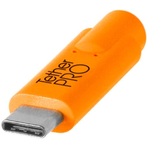 TETHERTOOLS - TetherPro USB-C vers Micro-USB 3.0 angle droit (4,6m - Orange)