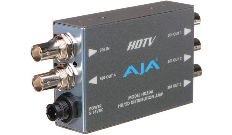 AJA - HD5DA - 1x4 HD/SD-SDI Distribution Amplifier / Repeater with DWP