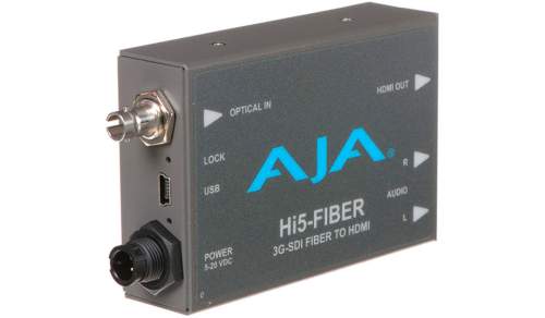 AJA - HI5-Fiber - Mini-Convertisseur avec Entrée ST Fibre