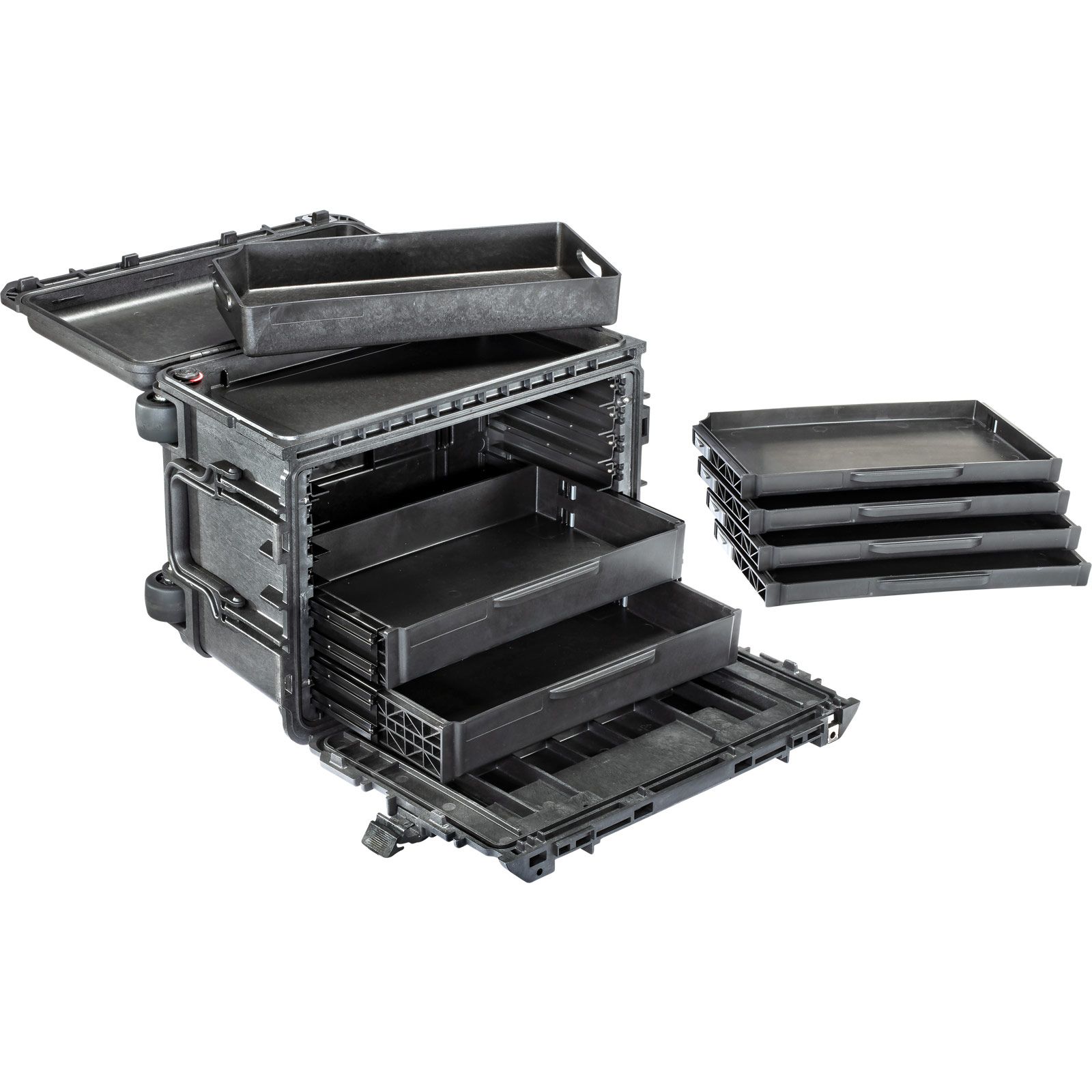 PELI™ PROTECTOR CASE™ 0450-015-110E 0450WD Case with drawers without foam (Black) (1 deep)