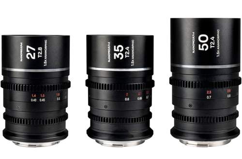 LAOWA - 1180249 - Nanomorph S35 Prime 3-Lens Bundle (27,35,50) (Argent) - Canon RF