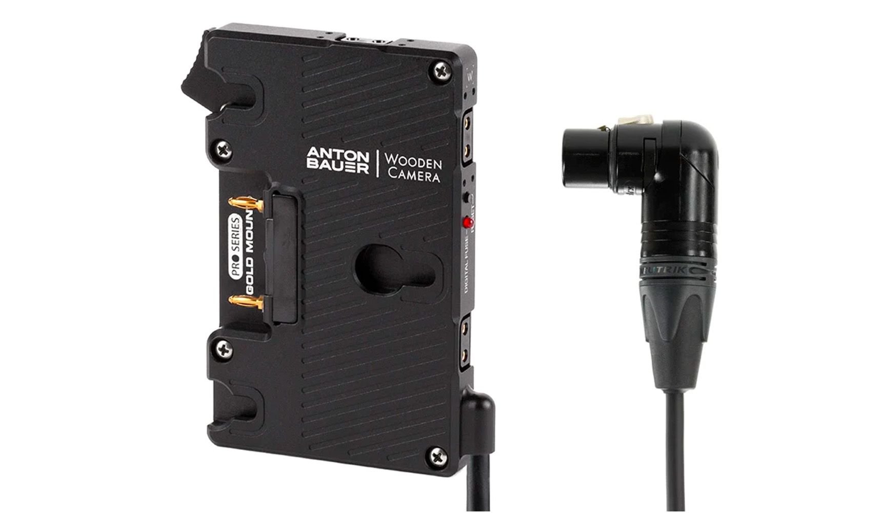 WOODEN CAMERA - 260300 - WC Pro Gold Mount (4pin XLR Right Angle)