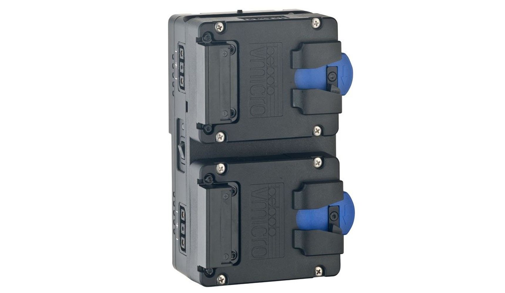 BEBOB - COCO-VMICRO2 - Double micro V-mount adapter plate with hotswap, charging function and additional outputs