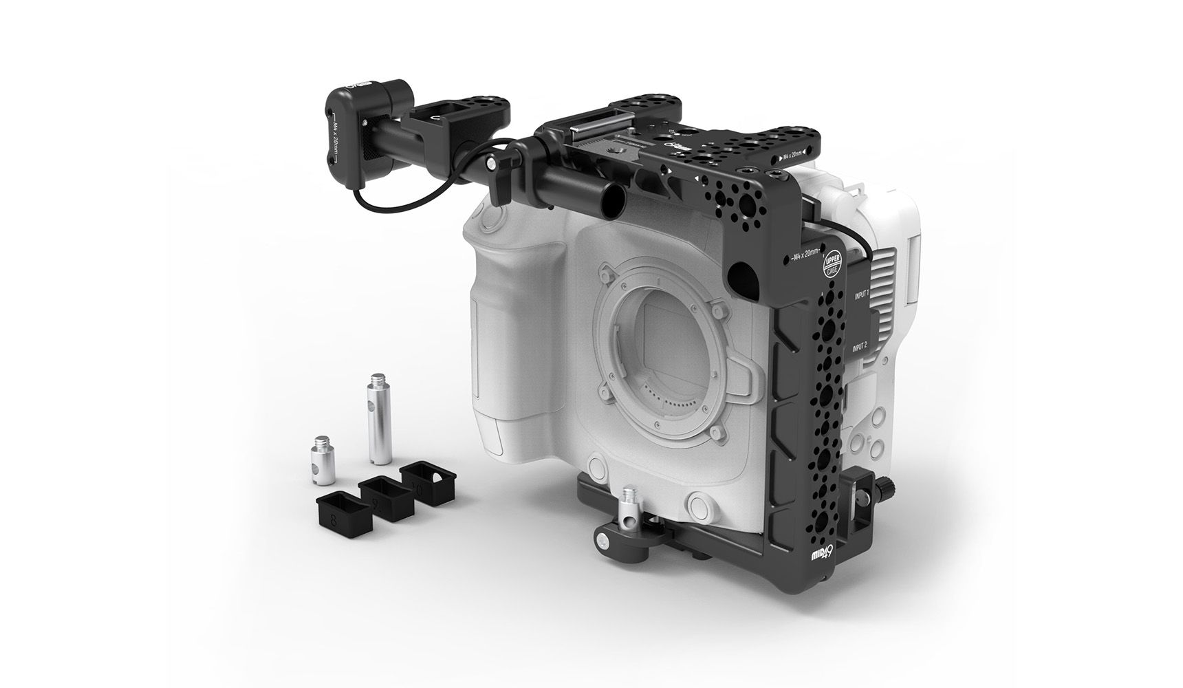 MID49 - Upper Cage for Canon C80 +  Audio Breakout AB-4