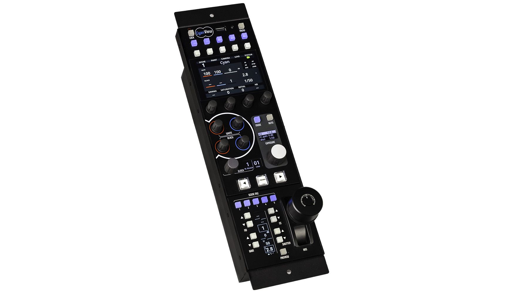 CYAN VIEW - RCP Remote Control Panel avec Iris Joystick (Pour 2 cameras)