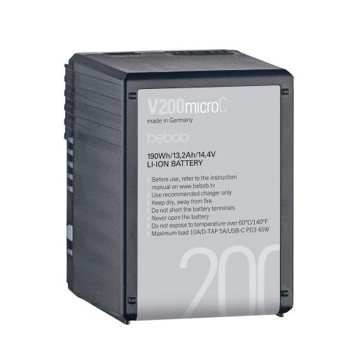 BEBOB - V240microC - V-Mount Li-Ion Battery USB-C PD3 - 14,4V / 16,5Ah // 238Wh