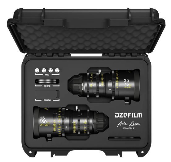 DZOFILM Arles Zoom Kit 25-75mm + 65-180mm T2.6 Pied PL