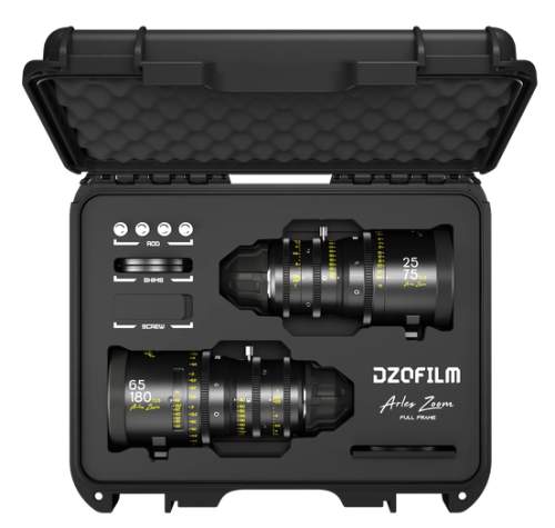 DZOFILM Arles Zoom Kit 25-75mm + 65-180mm T2.6 Pied PL